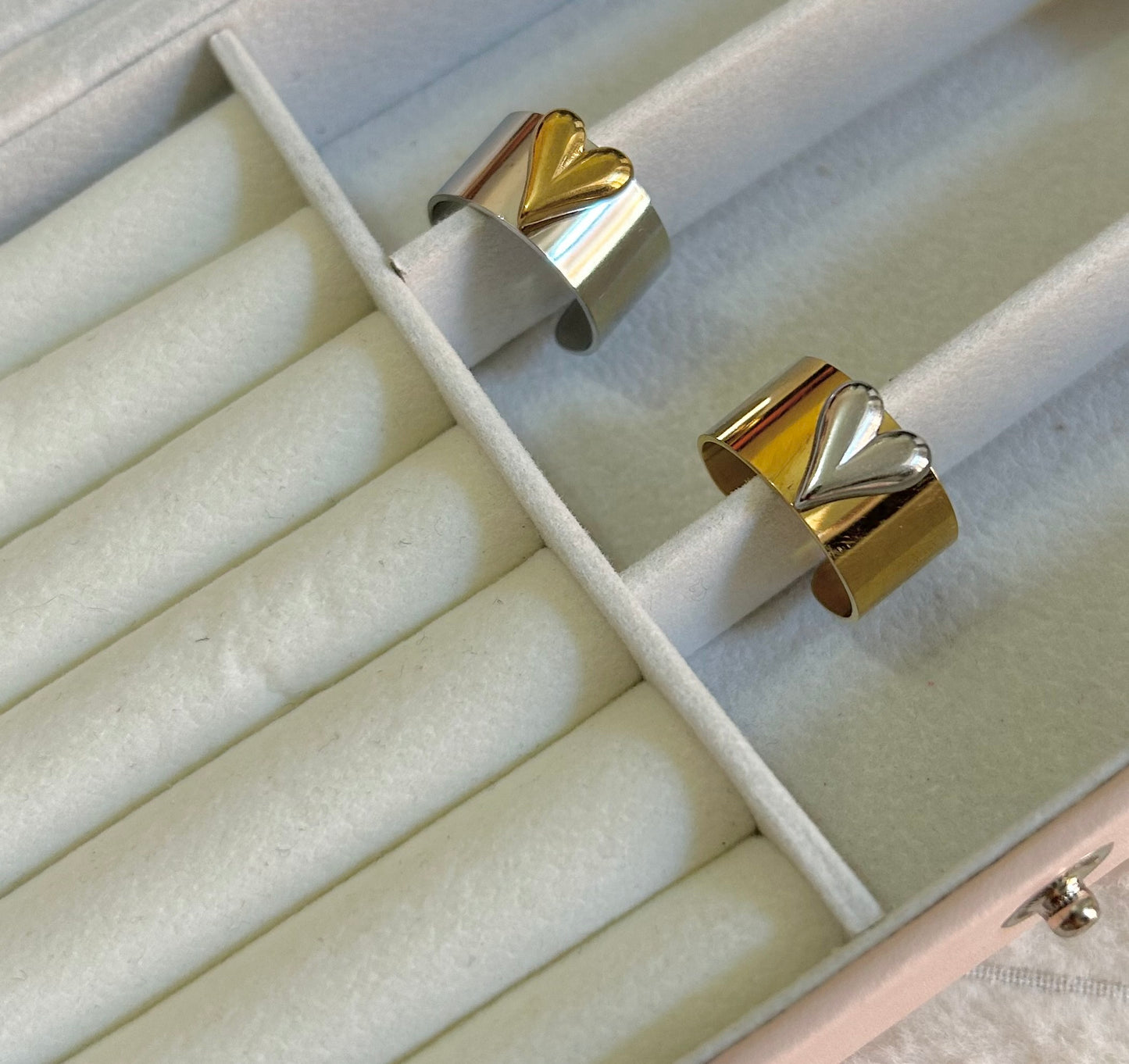 Anello Cuore bicolor