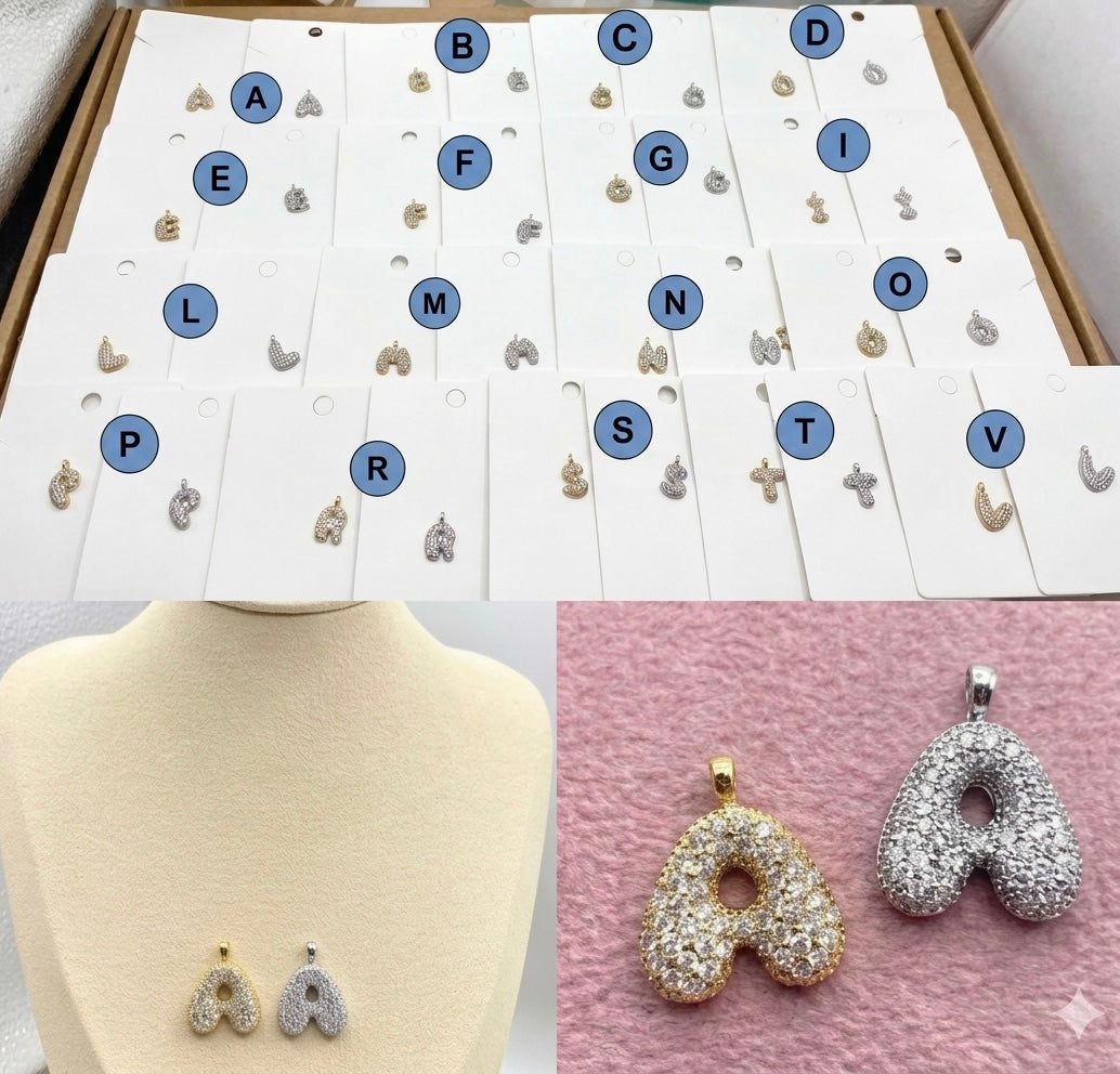 Ciondolo Lettera Zirconia