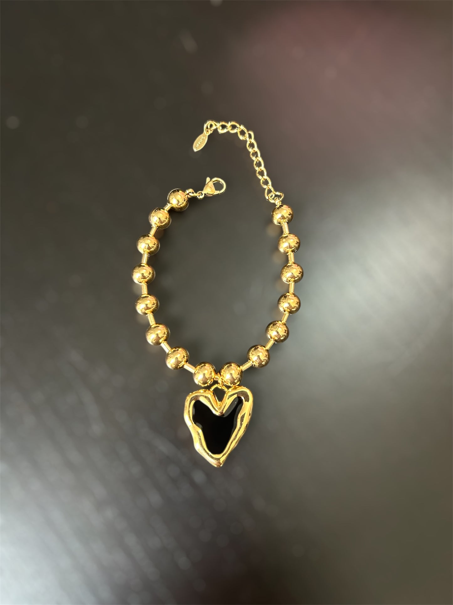 Bracciale Bubble Cuore nero🖤