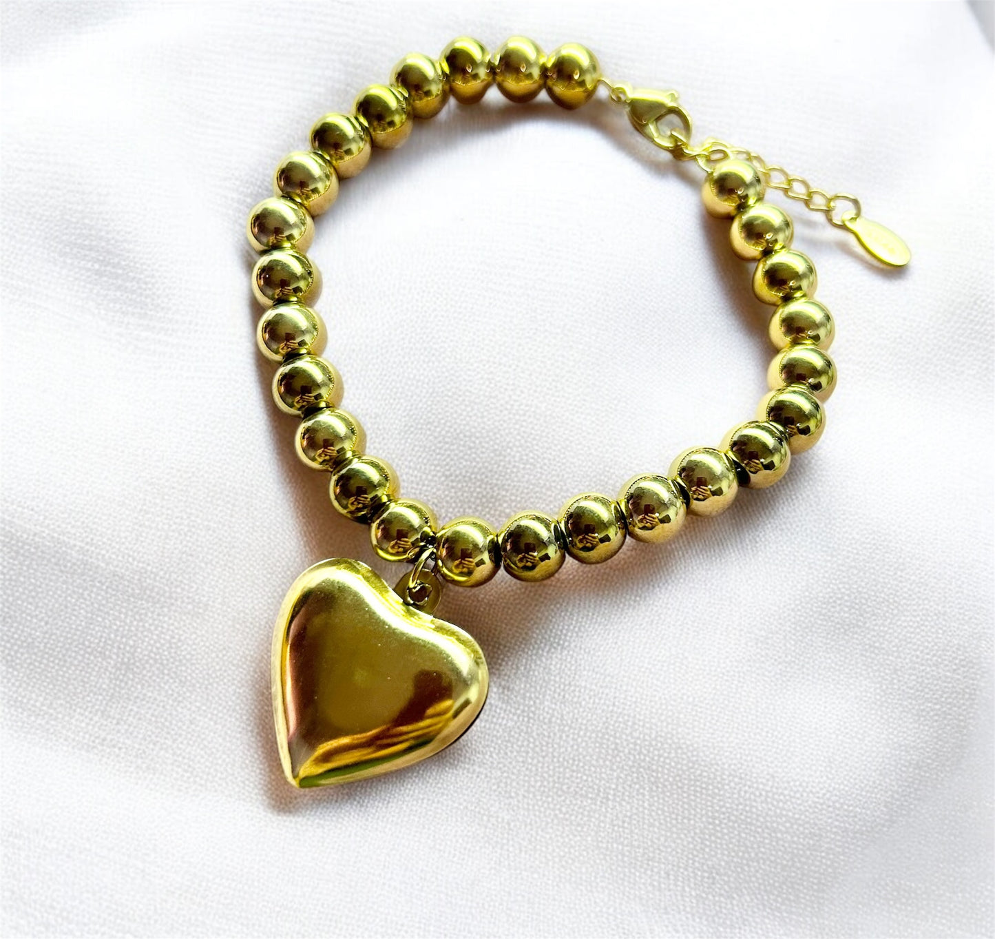 Bracciale Cuore sonaglio gold