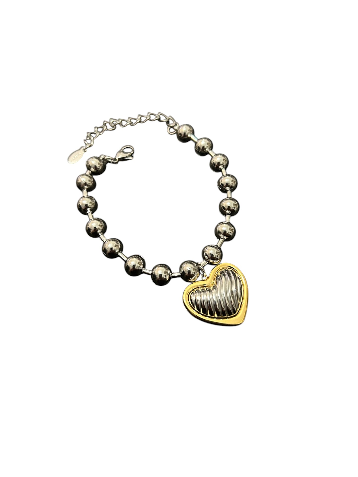 Bracciale Bubble silver Cuore Bicolor