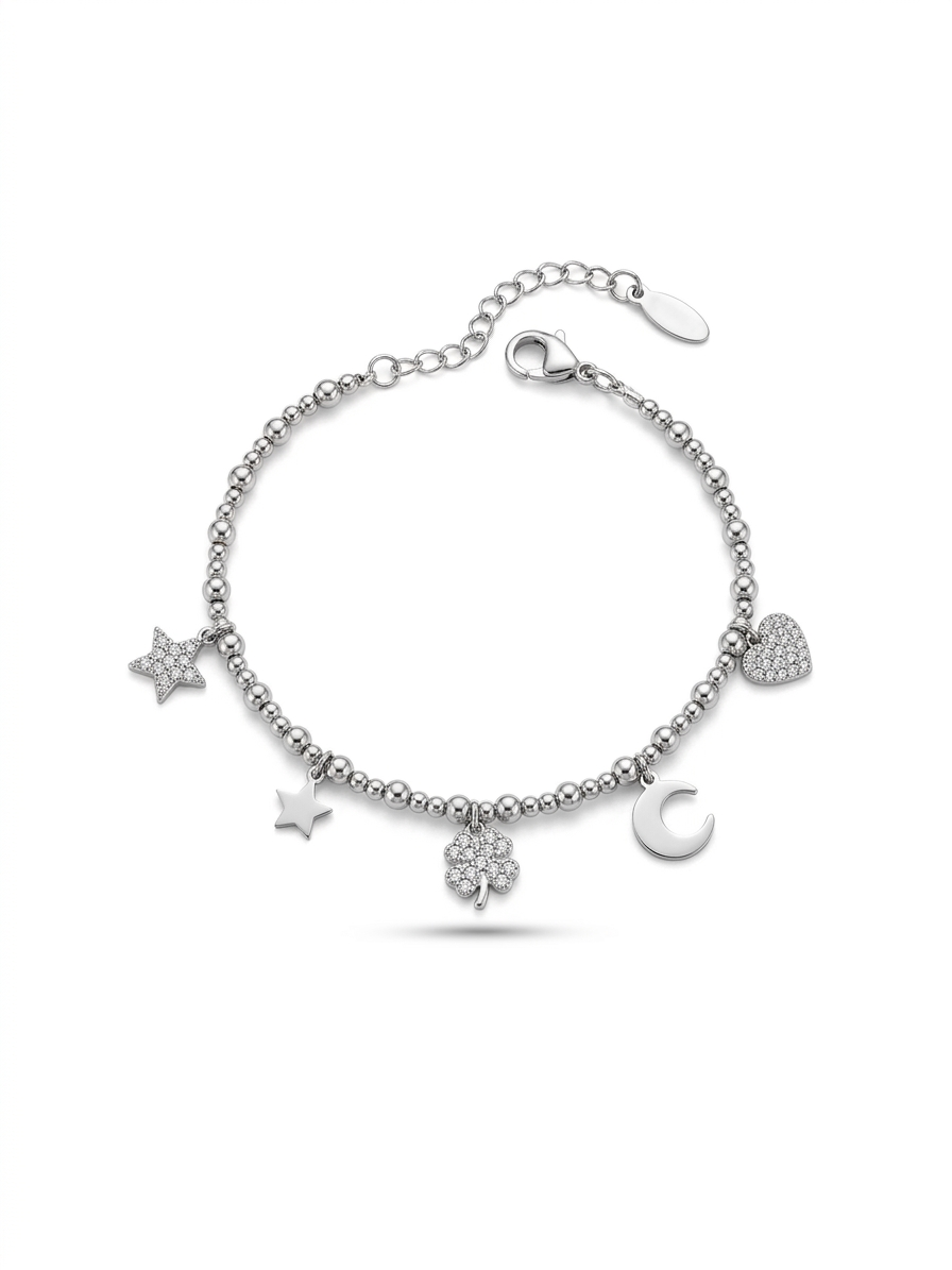 Bracciale Bubble charms silver