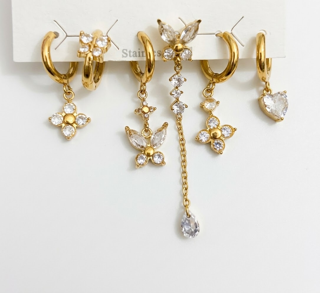 Set orecchini Flowers gold