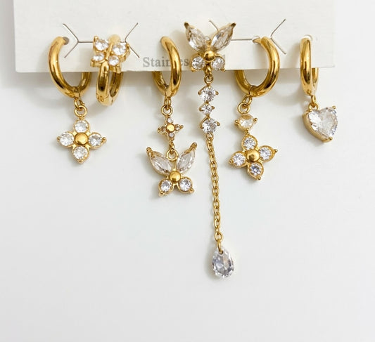 Set orecchini Flowers gold
