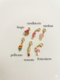 Charm Smaltati in acciaio gold