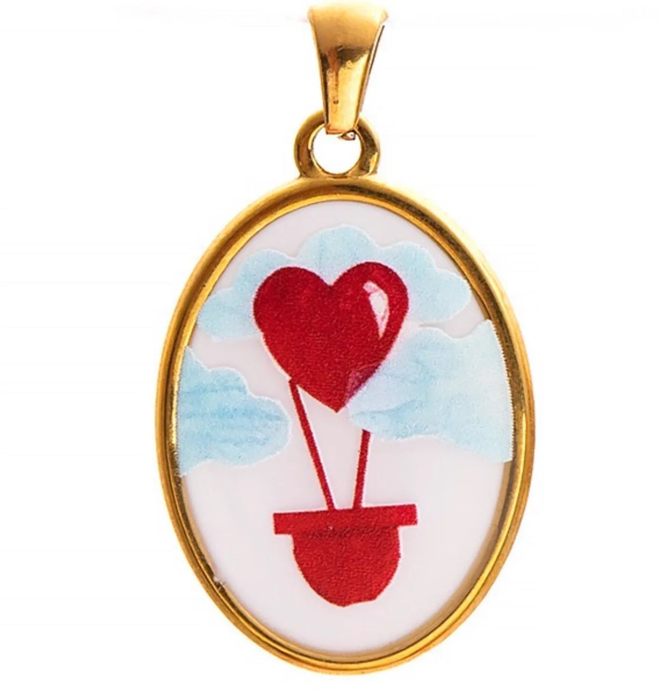 Ciondolo Cuore in Mongolfiera