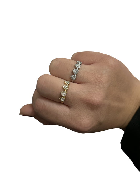 Anello Veretta di Cuori