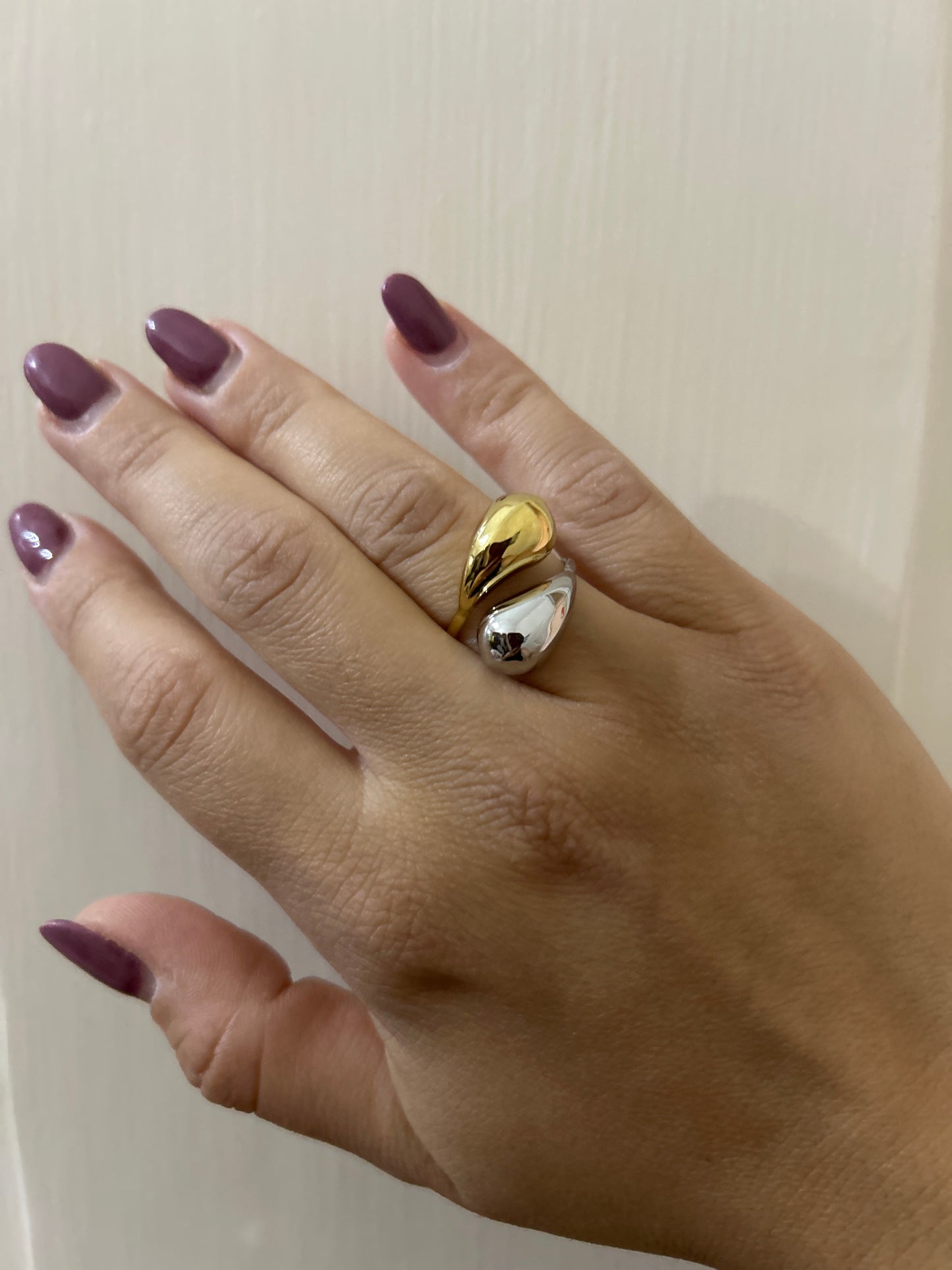 Anello Goccia bicolor