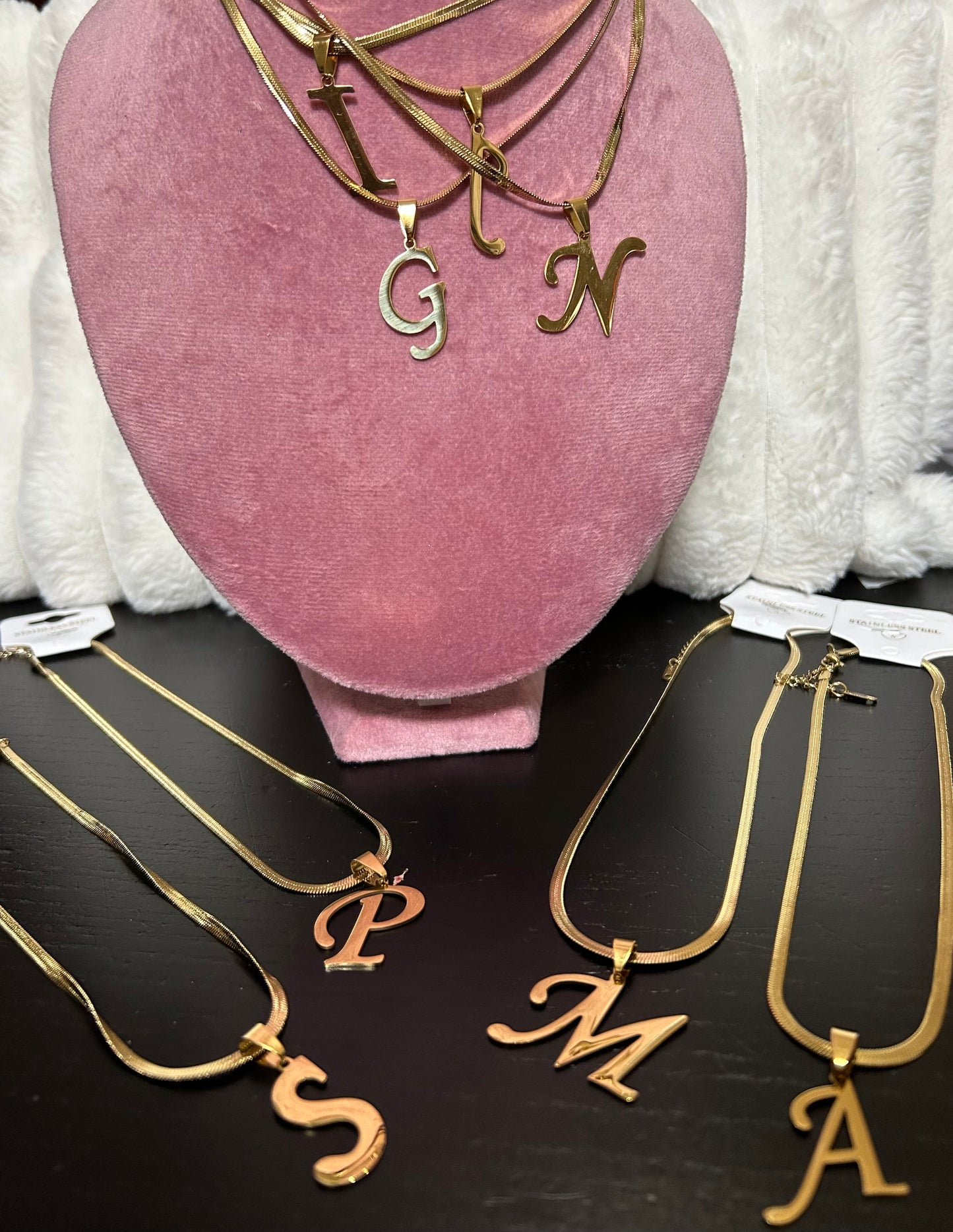 Collana Snake Lettera gold