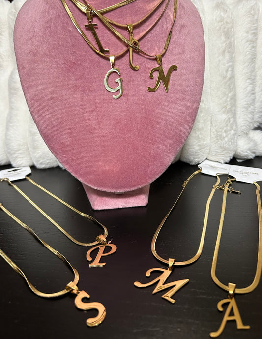 Collana Snake Lettera gold