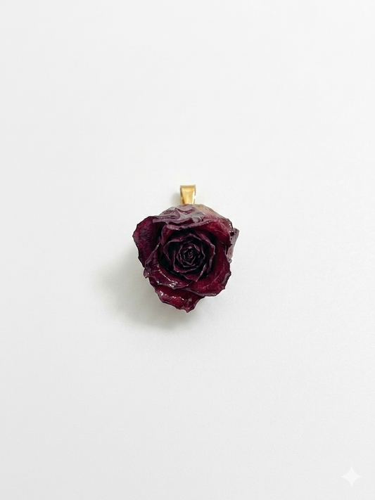 Ciondolo Rosa Eterna Rosso Scuro( big)