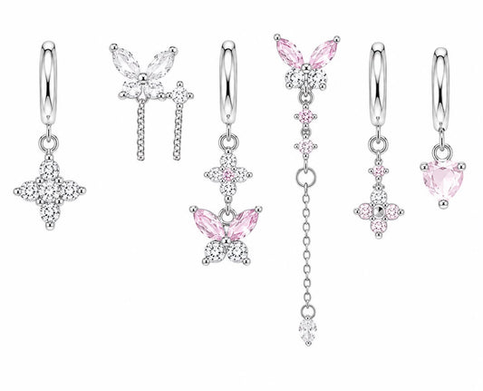 Set Orecchini Pink Butterfly