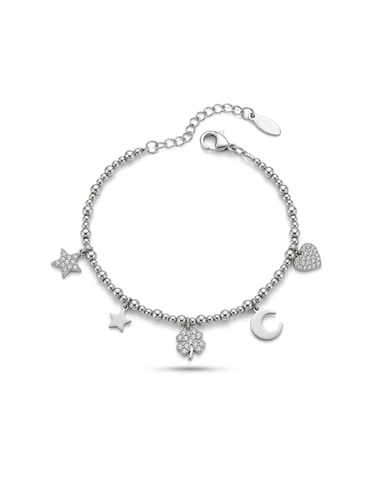 Bracciale Bubble charms silver