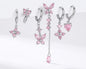 Set orecchini Flowers pink