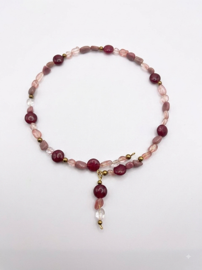Collana Damia rosa/bordeaux