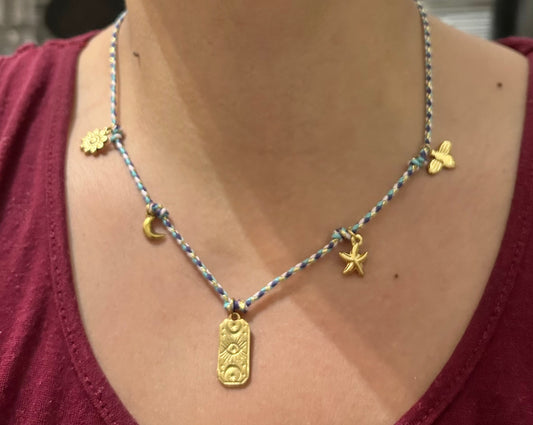 Collana Cordino purple