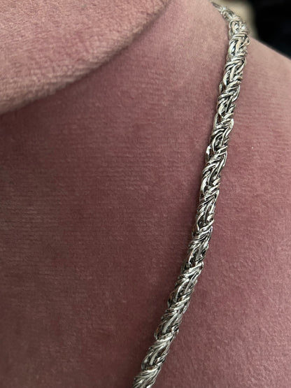 Collana Snake intreccio piatto