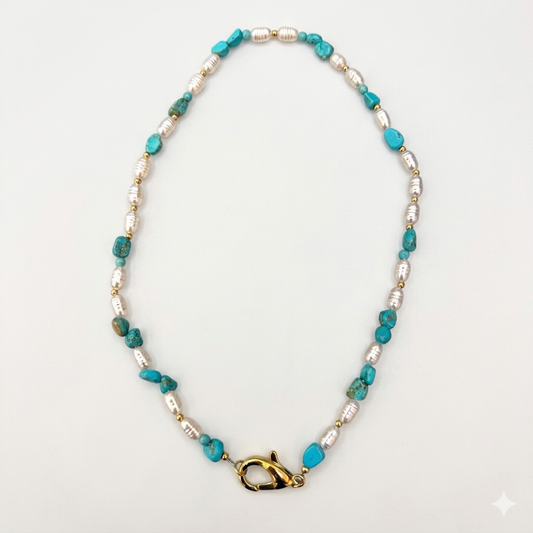 Collana Agata e perle di fiume