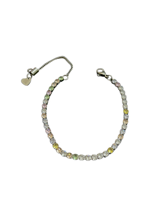 Bracciale Tennis Pastel con cursore( silver)