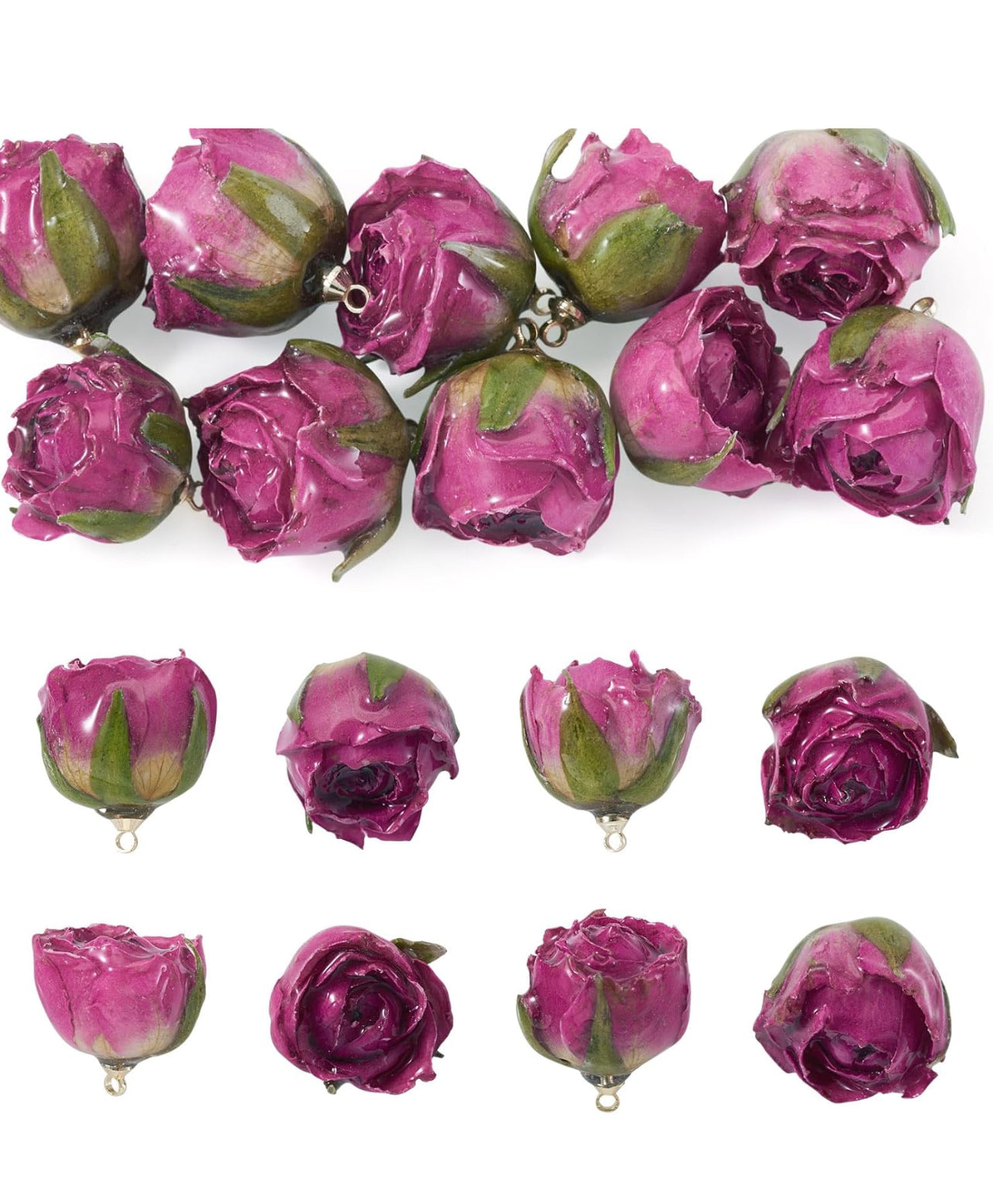 Ciondolo Rosa Eterna magenta