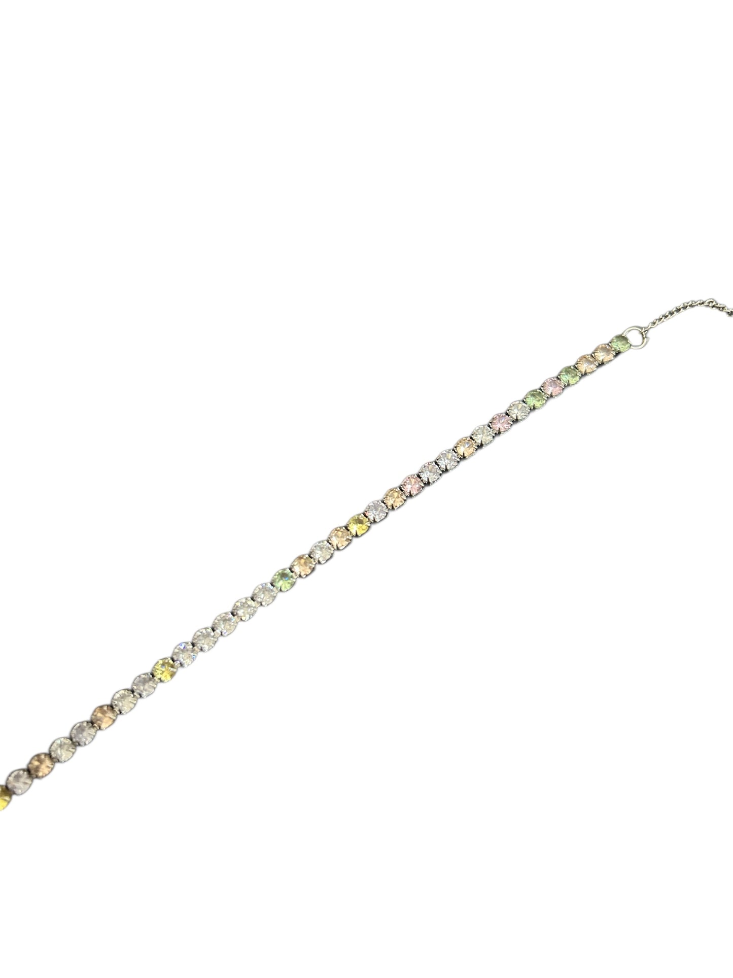Bracciale Tennis Pastel con cursore( silver)