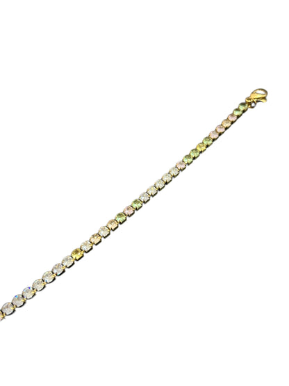 Bracciale Tennis Pastel con cursore( gold)