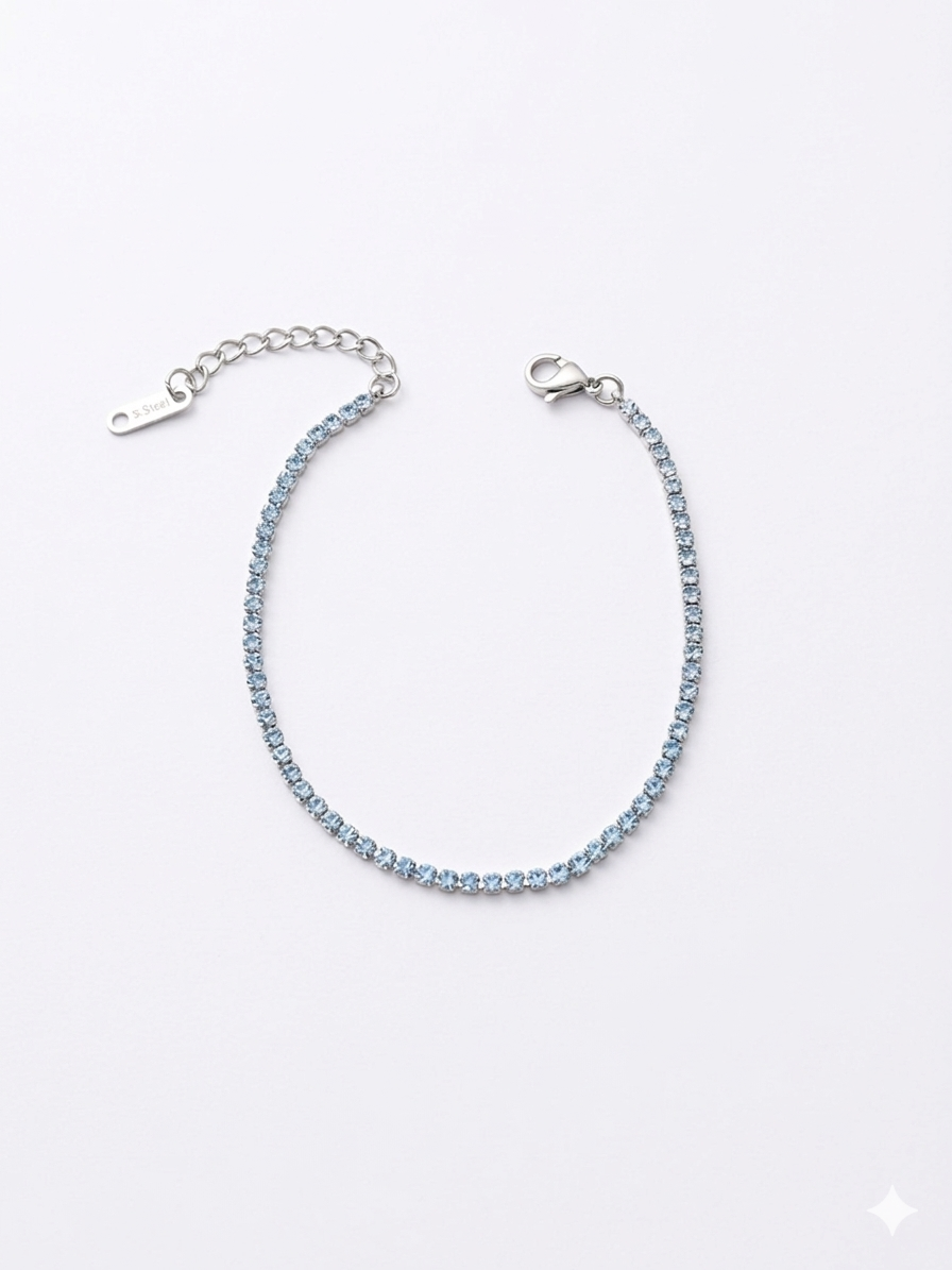 Bracciale Tennis 2mm zaffiro