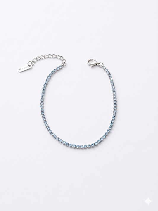 Bracciale Tennis 2mm zaffiro