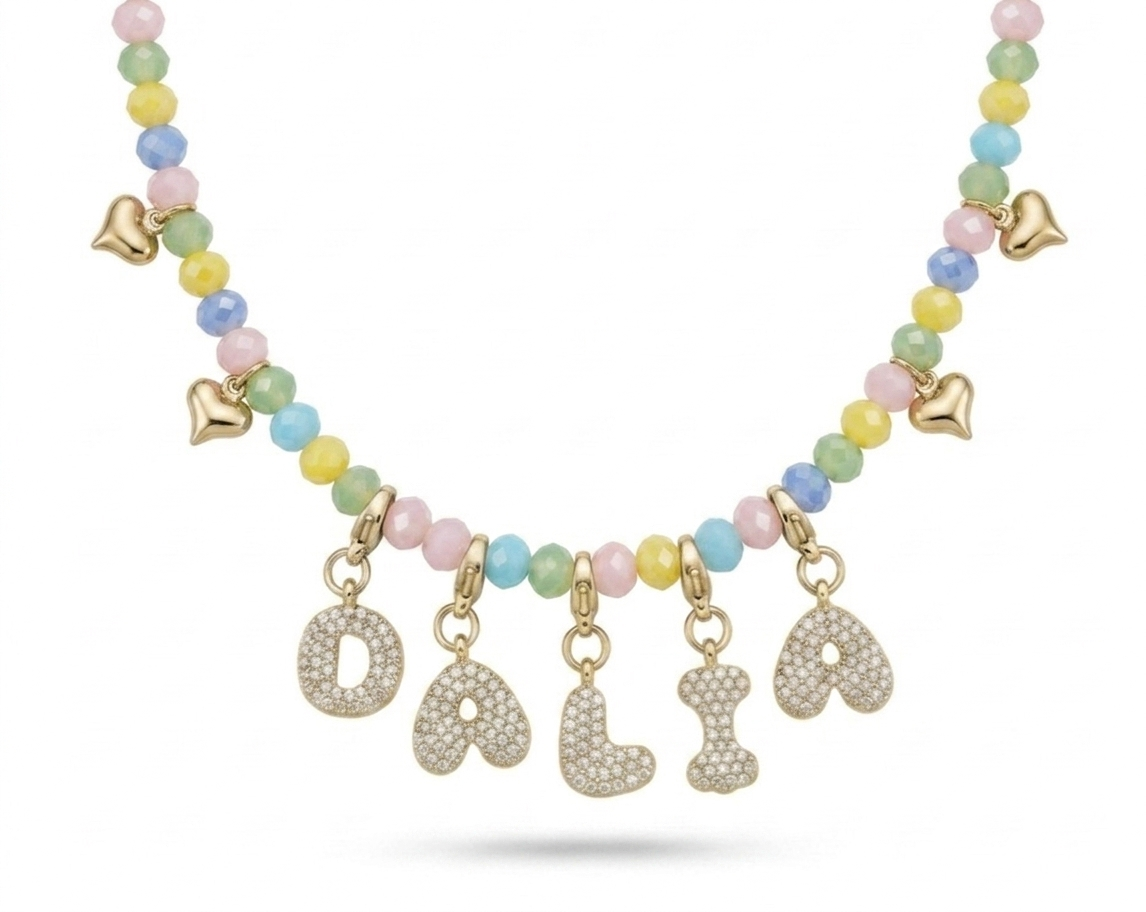 Collana Cristalli Bubble zirconia