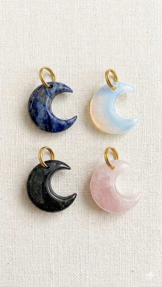 Charm Luna in pietra naturale(4x2.5cm)