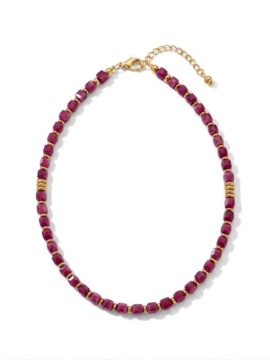 Collana Freya bordeaux