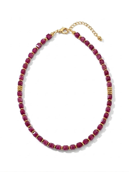 Collana Freya bordeaux