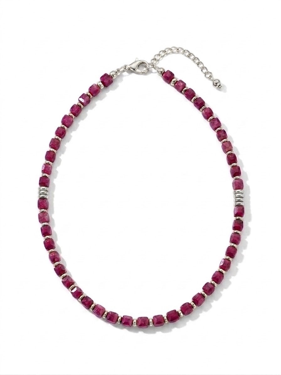 Collana Freya bordeaux